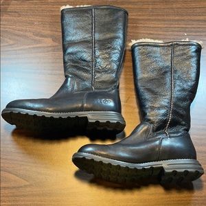 UGG, authentic premium patent leather tall boots